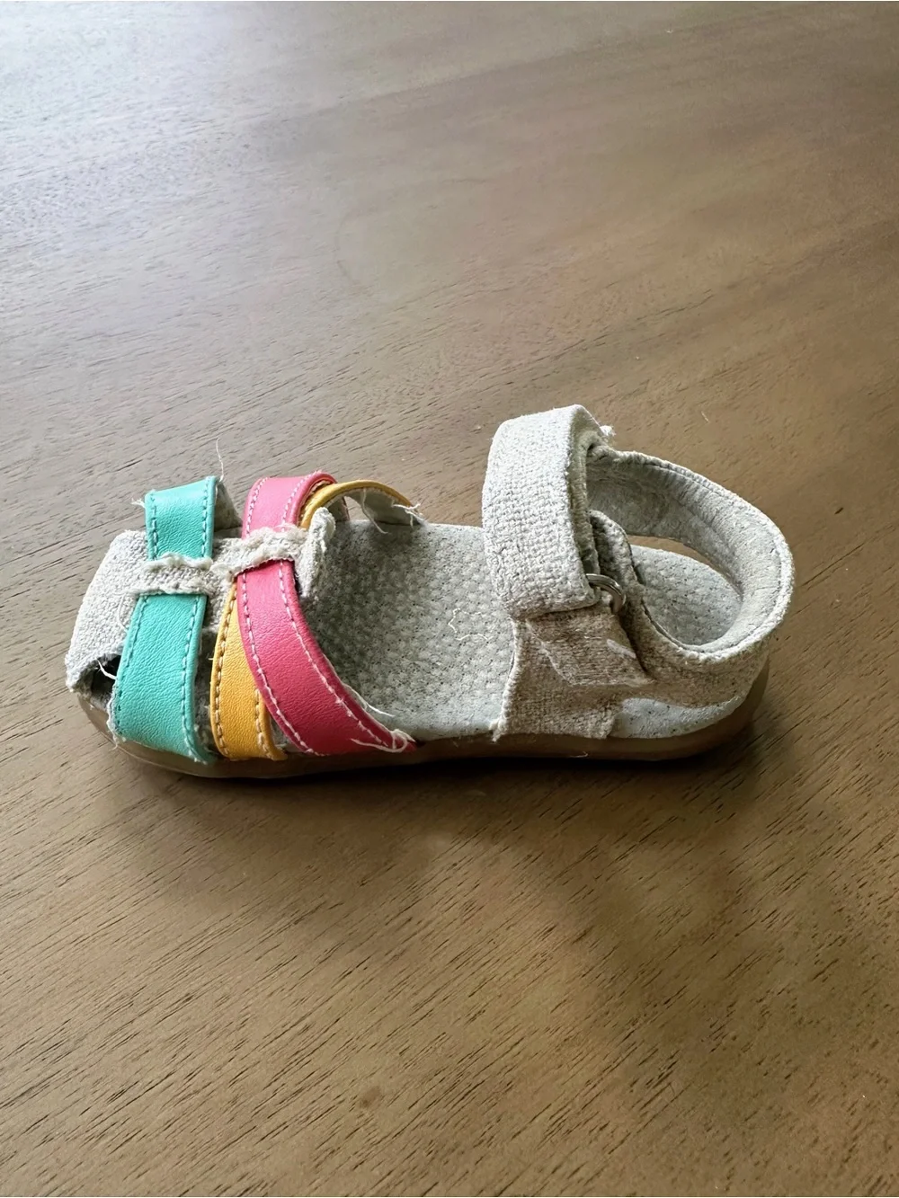 See Kai Run Girls Kaisa in Linen Sandals, Size 6 Toddler